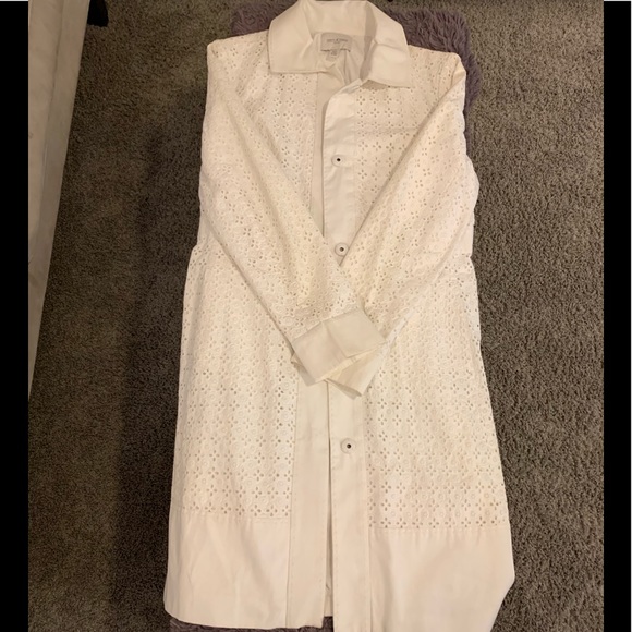 White Forth & Towne Flower-cut Coat - Picture 3 of 4